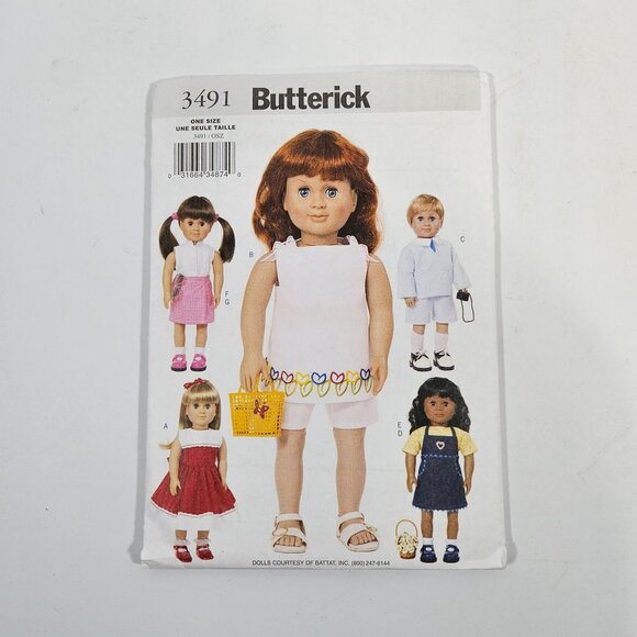 Doll Clothes Sewing Patterns Lot of 5 for 18 in Dolls Simplicity McCalls Uncut - Picture 7 of 8